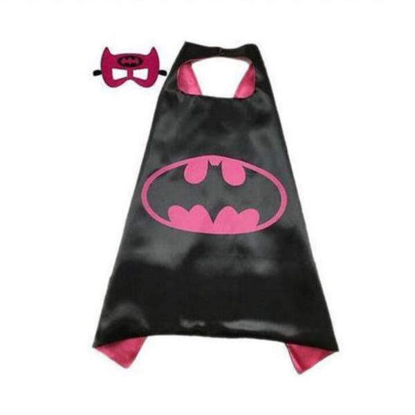Superhjältekappor + ögonmask för barn Cool Halloween kostym Cosplay Rose Batman Cloak + eye mask
