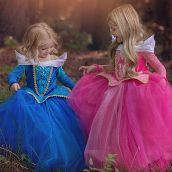 Törnrosa Balklänning för tjejer Halloween Party blue 3-4Years