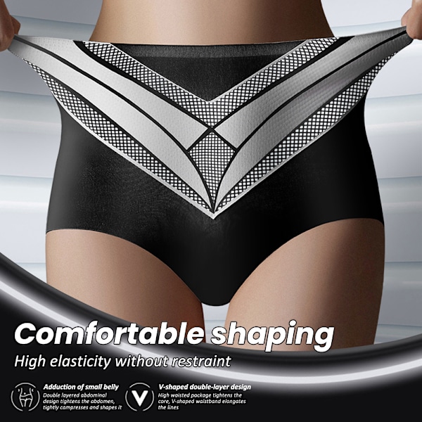 Cross Compression Formande Shorts Byxor Hållbara Högmidjade Stretchiga Lyftbyxor För Kvinnor Black M