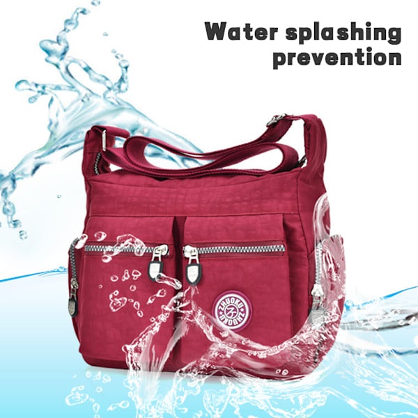Damväskor Messenger Cross Body Väskor Axelväska Semester Resväska Handväskor Wine Red