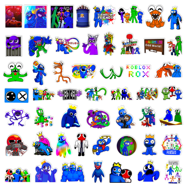 50st Game Rainbow Friends Roblox Stickers Laptop Decal Sticker 50PCS