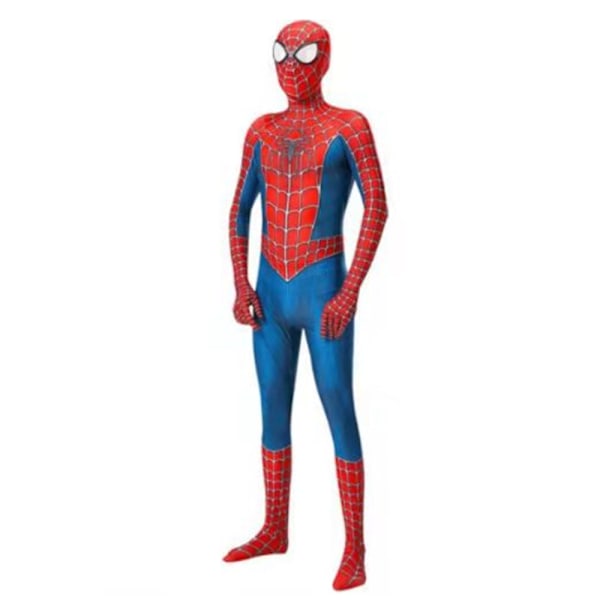 Halloween Spider-man Cosplay Kostym Barn Pojke Fest Superhjälte Spiderman Maskeraddräkt Overall 120cm