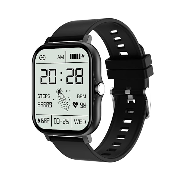 Smartwatch Spårare Hjärtfrekvens Män Kvinnor Klockor För Android iOS black