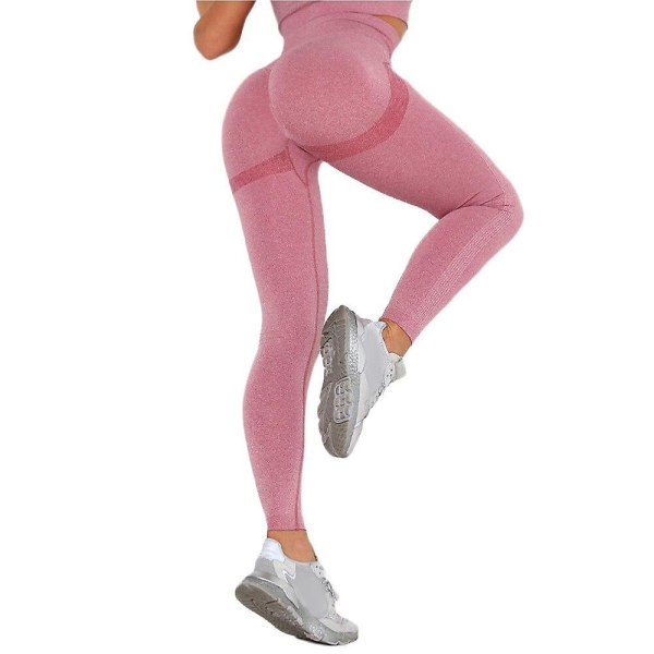 Kvinnor Yoga Byxor Tight High Waist Sport Legging Fitness Byxor red wine M