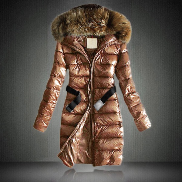 Kvinnor pufferjacka långärmad vinter varm brown XL