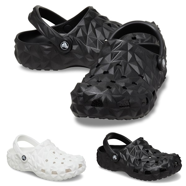 Crocs Unisex Classic Geometric Clog Tøfler White 44