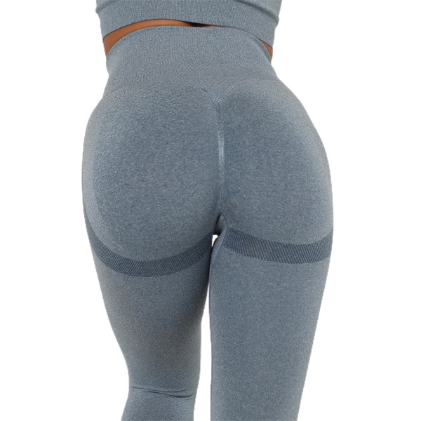 Kvinnor Yoga Byxor Tight High Waist Sport Legging Fitness Byxor blue L