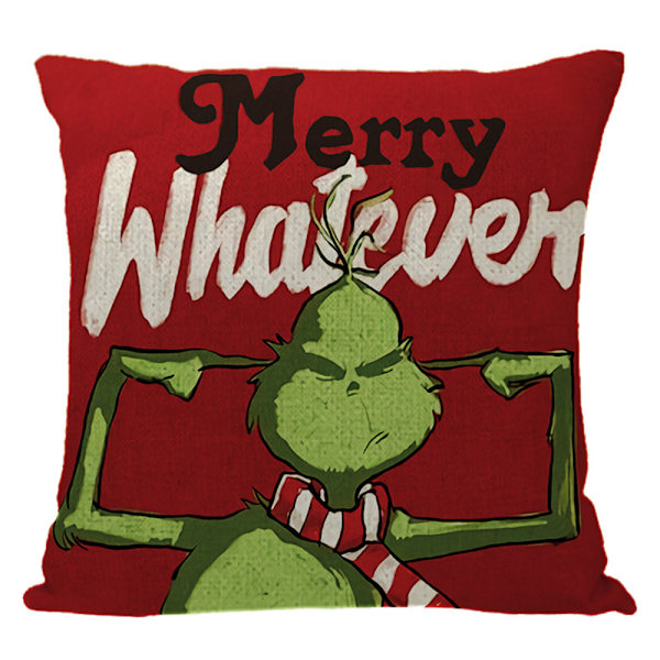 Christmas Grinch Putetrekk Juledekor for Verandadekor, Sofa 1