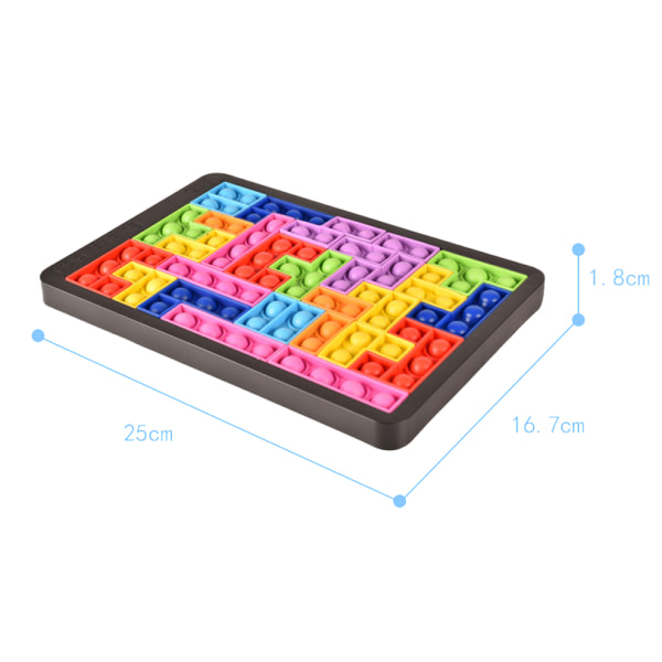 27-pack sensoriska Tetris pusselleksaker Pop It Fidget Toy