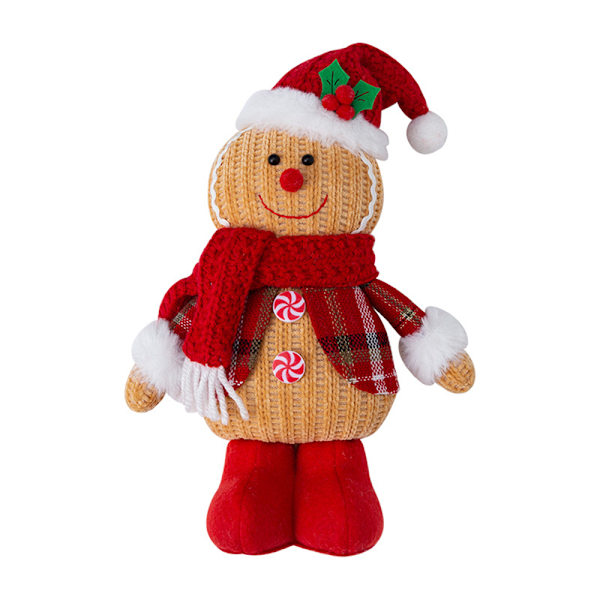Pepparkaksgubbe Juldekoration Mjuk Plyschdocka Pepparkaksgubbe Heminredning Red