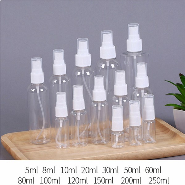 3/6/10/20 kpl 100ml Tyhjä suihkepullo Muovi Läpinäkyvä 10 Pack