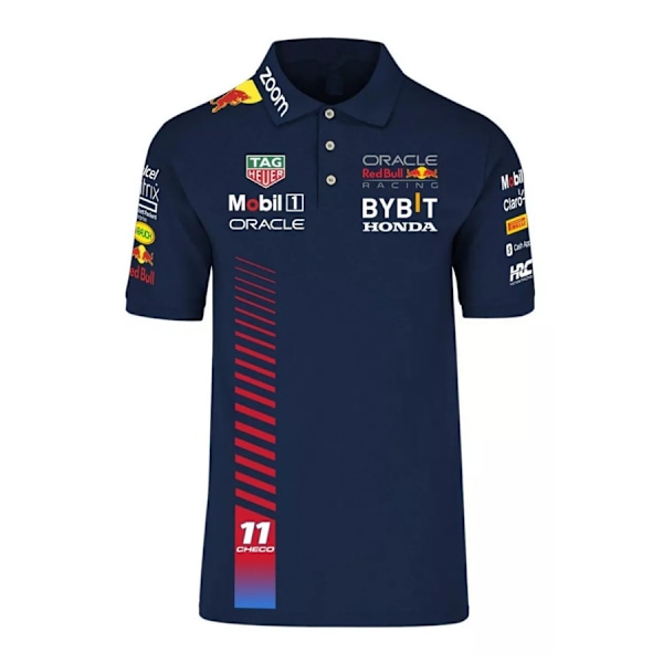 Red Bull Racing Kortärmad F1 Herr Elastan Pikétröja #2 2XL