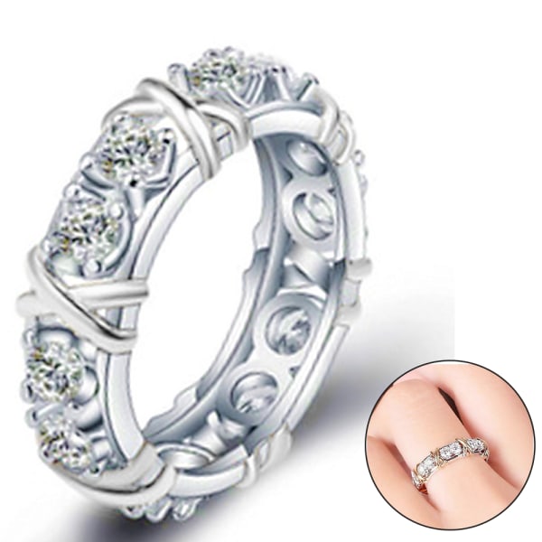 Cross All Mosonite Diamond Ring Magnetic Ring Women Gå ner i vikt Platinum  #11 b8eb | Platinum | #11 | Fyndiq