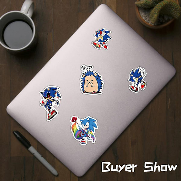 50 stk./sett Sonic The Hedgehog Klistremerker Dekaler Dekor For Laptop