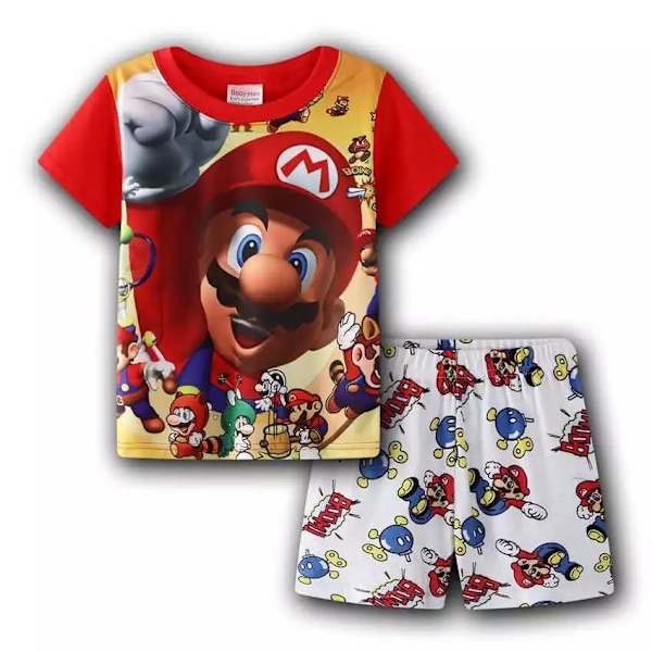 Tecknade Pojkar Pyjamas Barn Pojkar Flickor 2st Set Kortärmad Tryck Toppar+ Shorts Tryckta Kläder Pyjamas & Vardagskläder Barnpresent #6 95cm