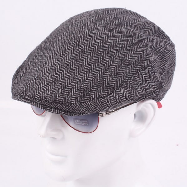 Unisex Newsboy-keps för män Golf Driving Flat Drivers Hat Black