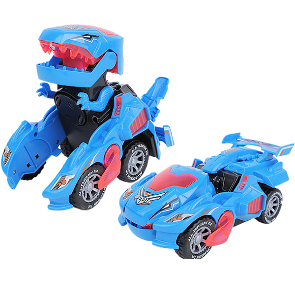 Muuntuva dinosaurusauto lelu LED-autolla valolla ja musiikilla blue