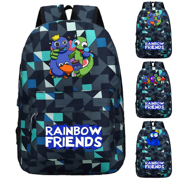 Cartoon Rainbow Friends Ryggsäck ryggsäck Studentväskor för barn A