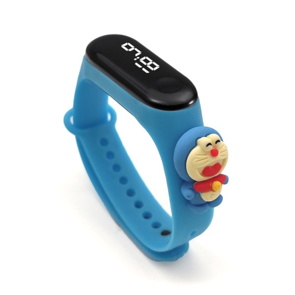 Kid Cartoon Sport LED Digital Watch / Smart Watch / Armbandsur Lake blue jingle cat