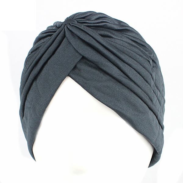 Damturban Chemohatt Hårinpackning Bandana Dark Grey