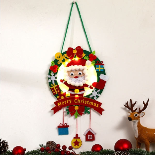 Julekrans Håndlavet DIY Julekrans Kreativt Vedhæng B