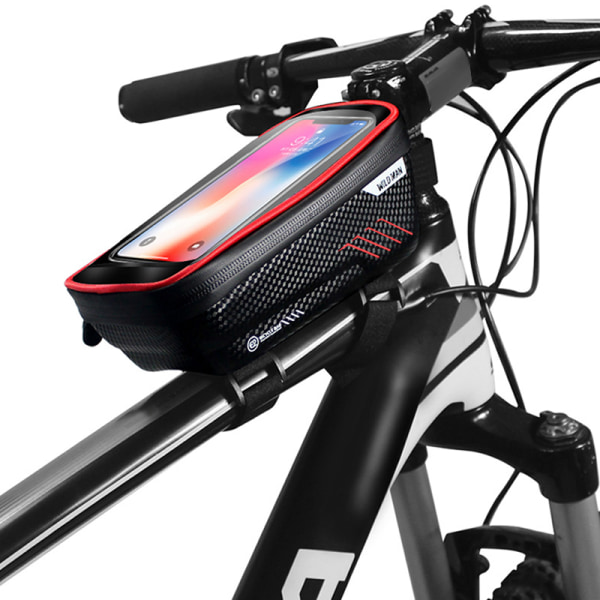 Cykel Framme Pouch Bag Mobiltelefonhållare Red 1L