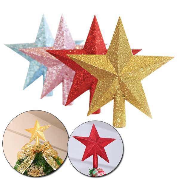 Juldekorationer Xmas Tree Top Femuddig Star Ornament red 15cm