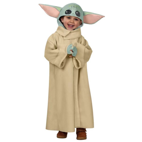 Barn Star Wars Mandalorian Baby Yoda Cosplay kostym Halloween M