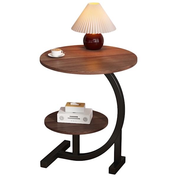 [Snabb Leverans] Sidobord - Soffbord - Vardagsrumsbord - Soffbord med 2 Nivåer, Soffbord - Laptopbord - Sängbord - Enkel Design