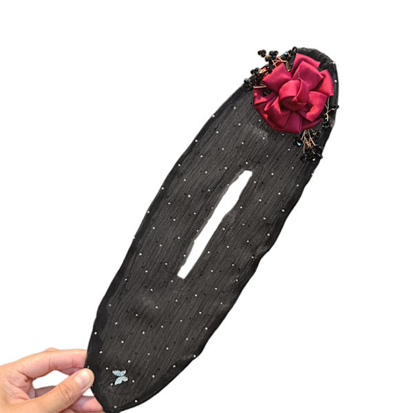 Hårklämma för kvinnor med blommor, frisyr, twist-frisyr, bulle, flexibel bulle-skapare B