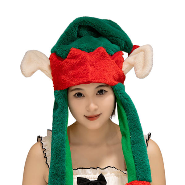 Plys Bevægelig Hue Grinch Ører Hat Dame Hat Bevægelige Ører Hat Julegave Christmas Tree