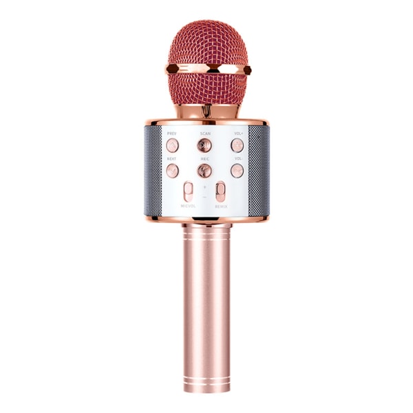 Barn Trådlös Bluetooth Karaoke Mikrofon KTV Present Barn Vuxna rose gold