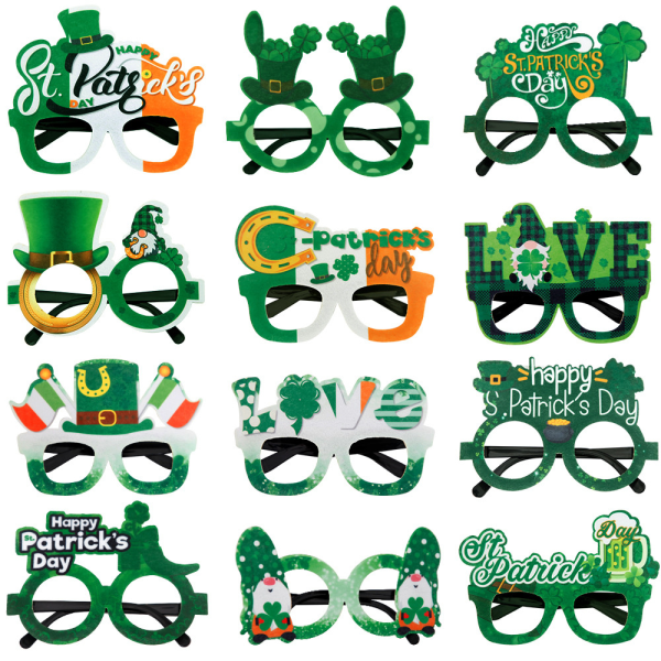 1st St. Patrick's Day Glasögon Fotorekvisita Dekor Irish Day E
