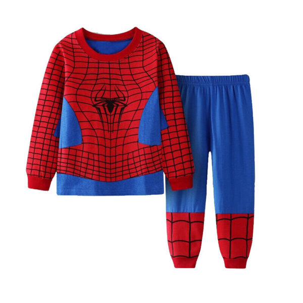 Spider-Man Pyjamas Barn T-Shirt Byxor Nattkläder Vinterpresent 100cm
