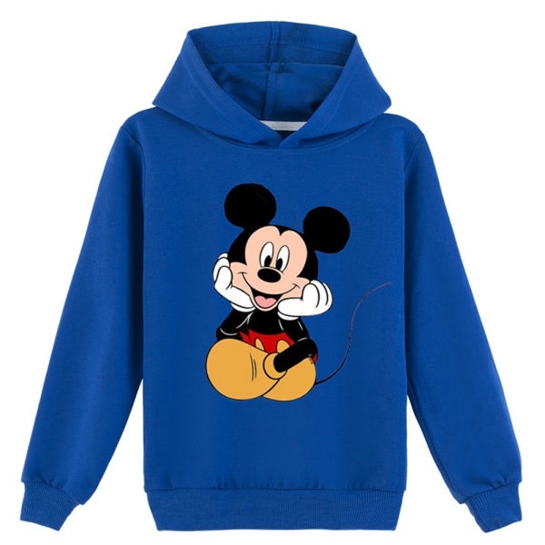 Barn Vuxen Mickey Cartoon Casual Hoodies Sweatshirt Coat dark blue 130cm
