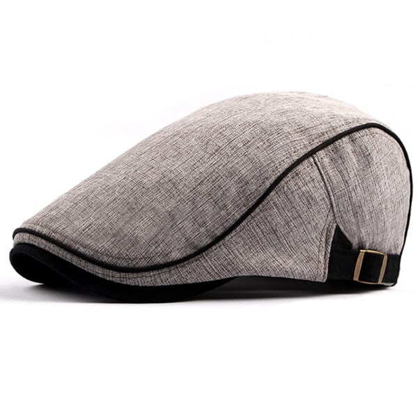 Mäns Peaked Cap Vuxna Justerbar Randig Baseball Hat Basker light brown