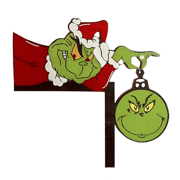Julgrinch Dörrhörnsdekoration Ram Logotyp Prydnad Present 2