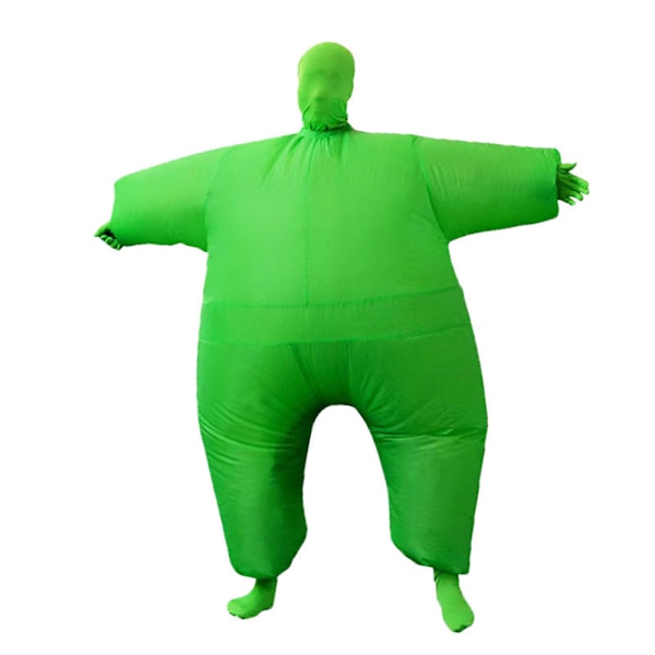 Sumo Uppblåsbar Dräkt Fet Maskerad Uppblåsbar Outfit Chub Uppblåsbar Kostymer Cosplay green
