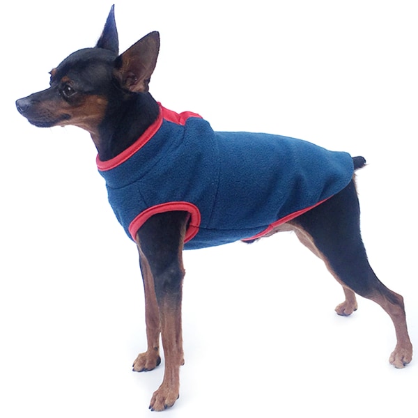 Pet Hund Greyhound Vinterkläder Jumper med hög krage Blue M