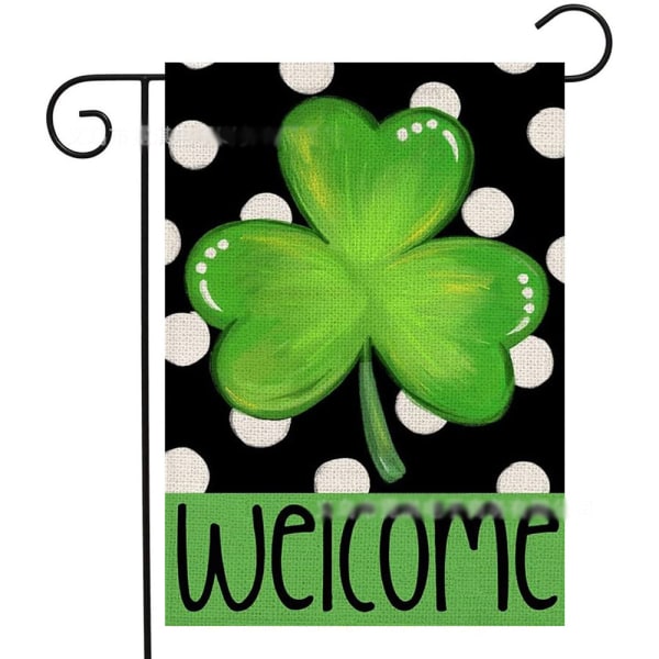 St. Patricks Dag Haveflag, Irsk Grøn Shamrock Lykke Dekoration C