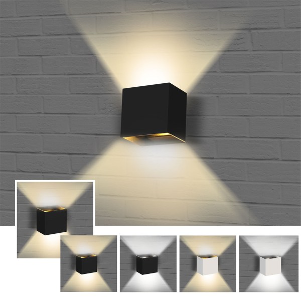 Modern Vägglampa LED Vägglampa Fyrkantsmonterad inomhus White shell white light
