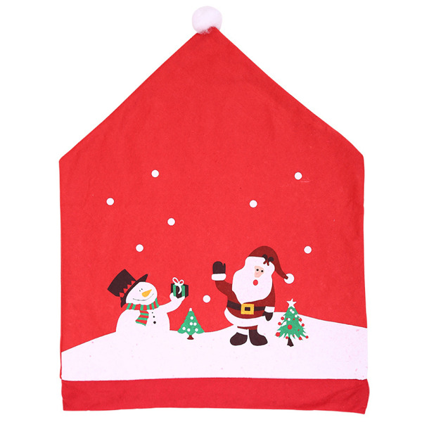 4 st Jul Matsalsstolsöverdrag Ornament för Jul 4pcs