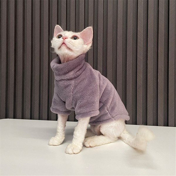 Hundkläder Tröja Tjock Varm Stilfull Jacka Hundväst purple 2XL