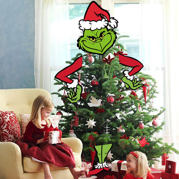 Grinch Joulukoristeet Kuusen latvatähti - Hauskat Omituiset Joulukoristeet Pää Käsivarsi ja Jalat - DIY Joulukuusen Koristeet Kotijuhlatarvikkeet