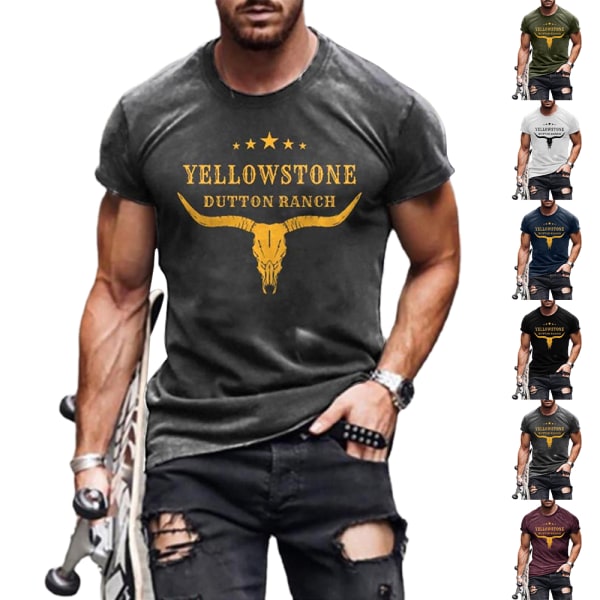 Herr Gym Träning Tank Top Tryckt T-shirt Stringer Fitness Kortärmad T-shirt Black XL