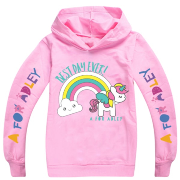 En för Adley Kids Hoodie Huvtröja+byxor Outfits Sweatshirt Present pink 140cm