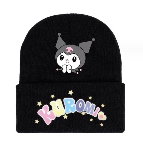 Kids Kuromi Cartoon Stickad Hat Beanie Vinter Hat Cap Presents #2