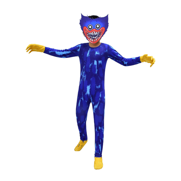 Halloween tecknad kostym för barn Cosplay Onesie-outfit unisex 130Y