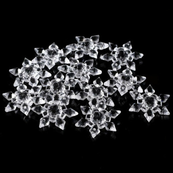 10 / 20 stk. Krystal Jule Snefnug Ornamenter Træophæng 4.7cm
