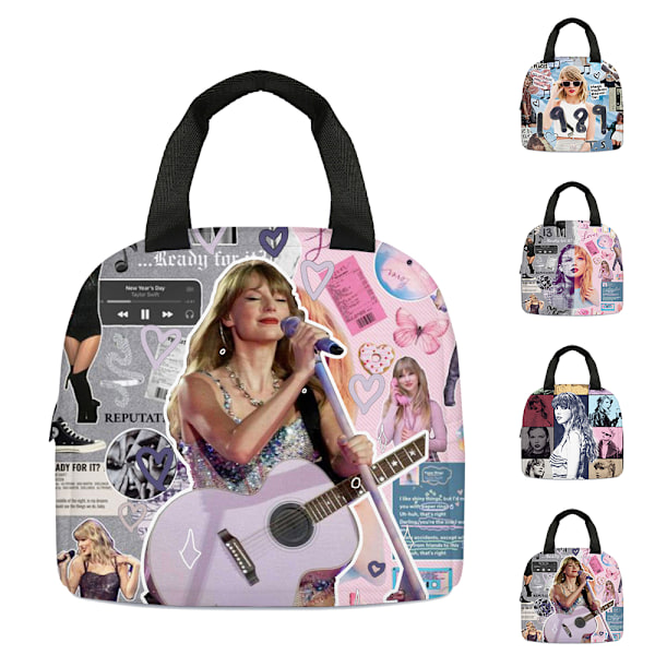 Lunchväska med Taylor Swift-tryck för barn, flickor och pojkar, för skola, kontor, mellanmål, matlåda, picknick, förvaring #4